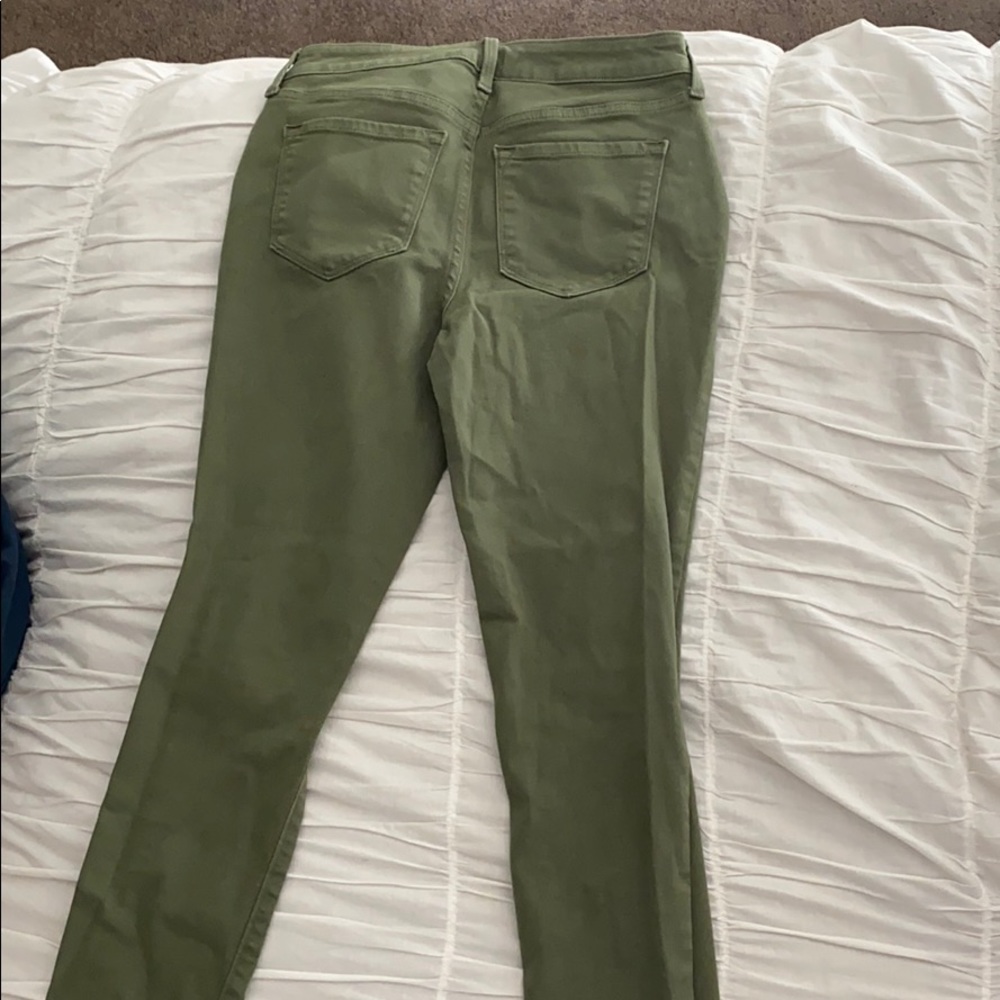 Olive Green Ripped Jeans - Picture 3 of 4